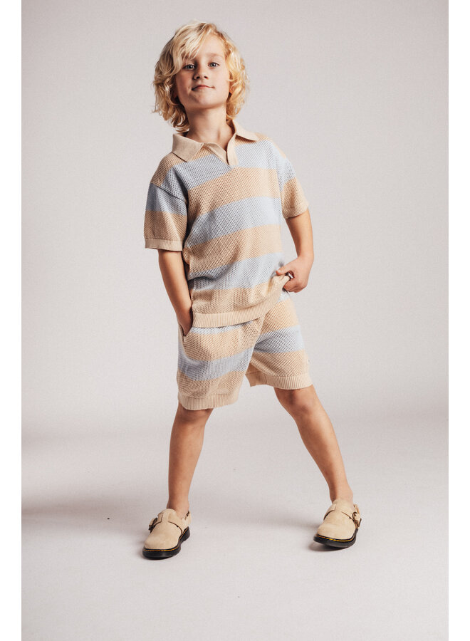 Baje Studio - Seth knitwear shorts - Blue steel