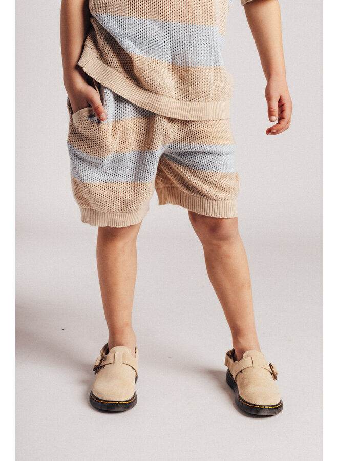 Baje Studio - Seth knitwear shorts - Blue steel