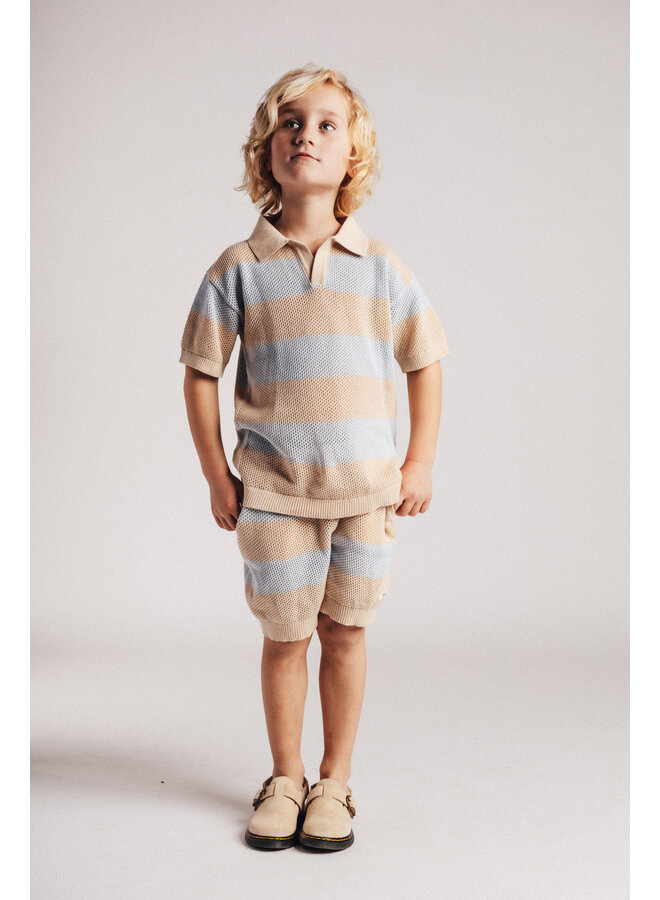 Baje Studio - Seth knitwear shorts - Blue steel