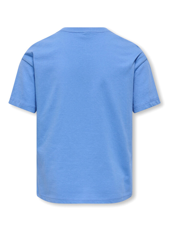 Kids Only - Rosita life ss loose print top - Ultramarine happy