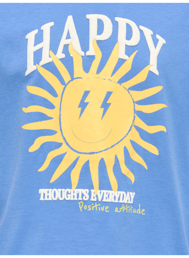 Kids Only - Rosita life ss loose print top - Ultramarine happy