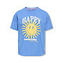 Kids Only - Rosita life ss loose print top - Ultramarine happy