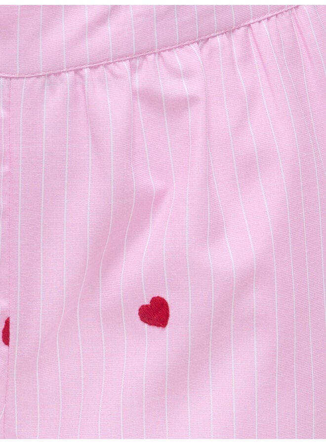 Kids Only - New lina stripe emb shorts - Begonia pink/Cloud dancer