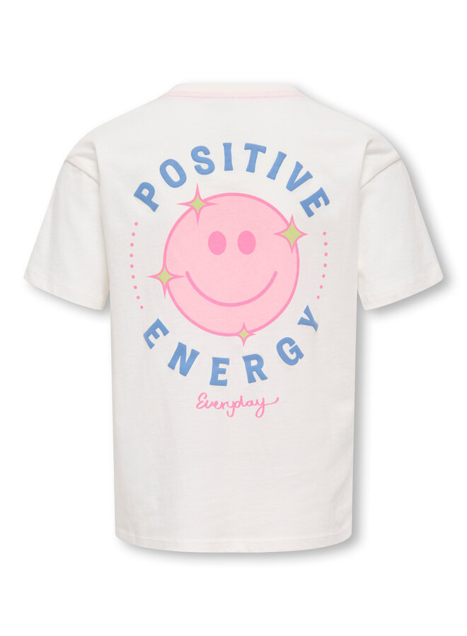 Kids Only - Rosita life ss loose print top - Cloud dancer positive