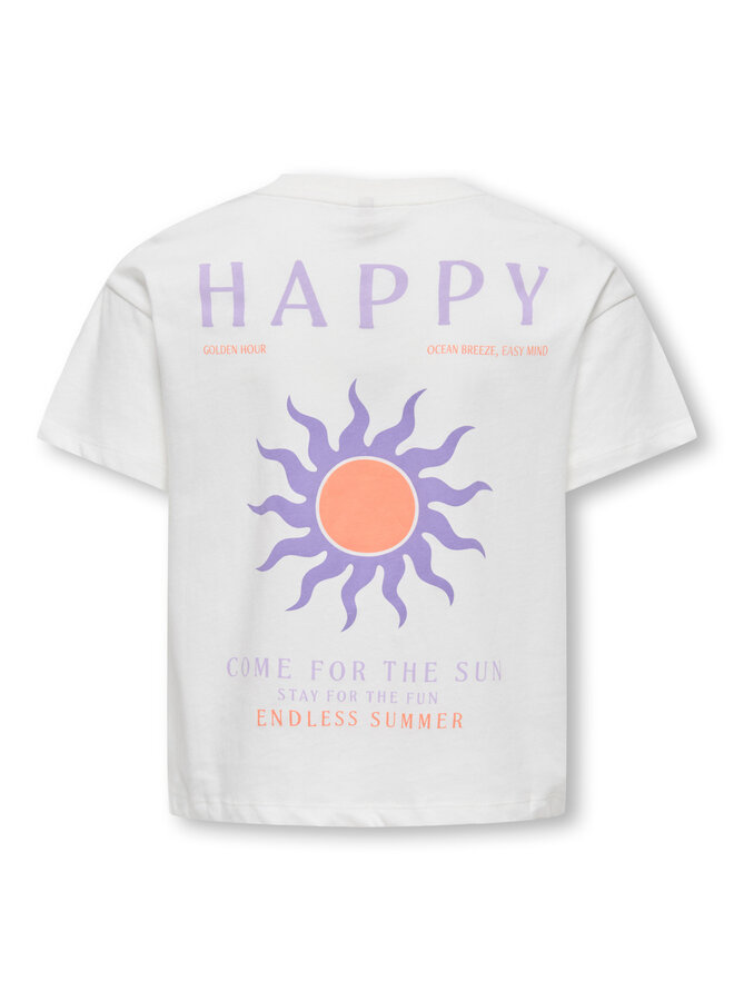 Kids Only - Soli-veras ss top - Cloud dancer sol/Lilac breeze