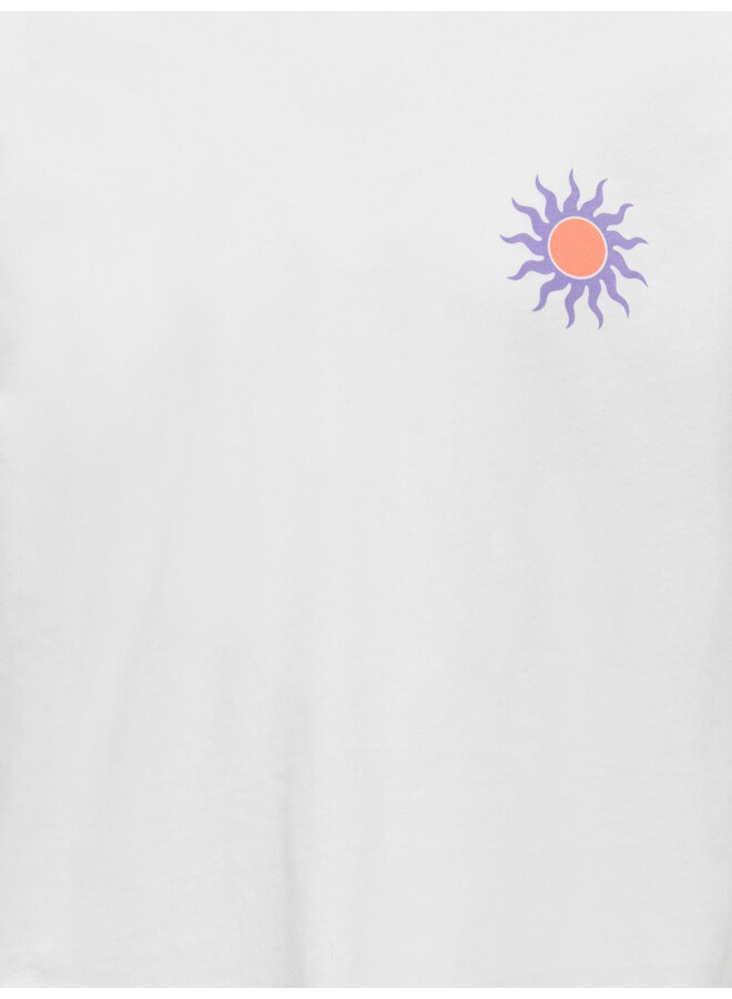 Kids Only - Soli-veras ss top - Cloud dancer sol/Lilac breeze