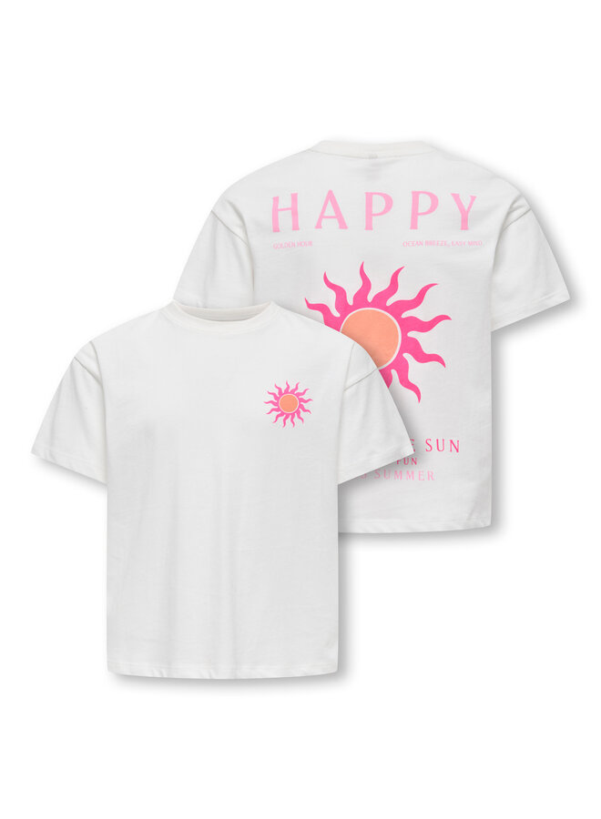 Soli-veras ss top - Cloud dancer sol/Begonia pink