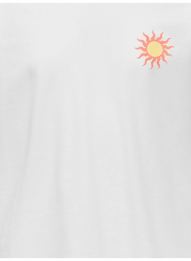 Kids Only - Soli-veras ss top - Cloud dancer sol/Pink glo