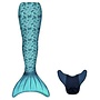Kuaki Mermaids - 2-delige zeemeermin set - Turquoise (staart en monovin)