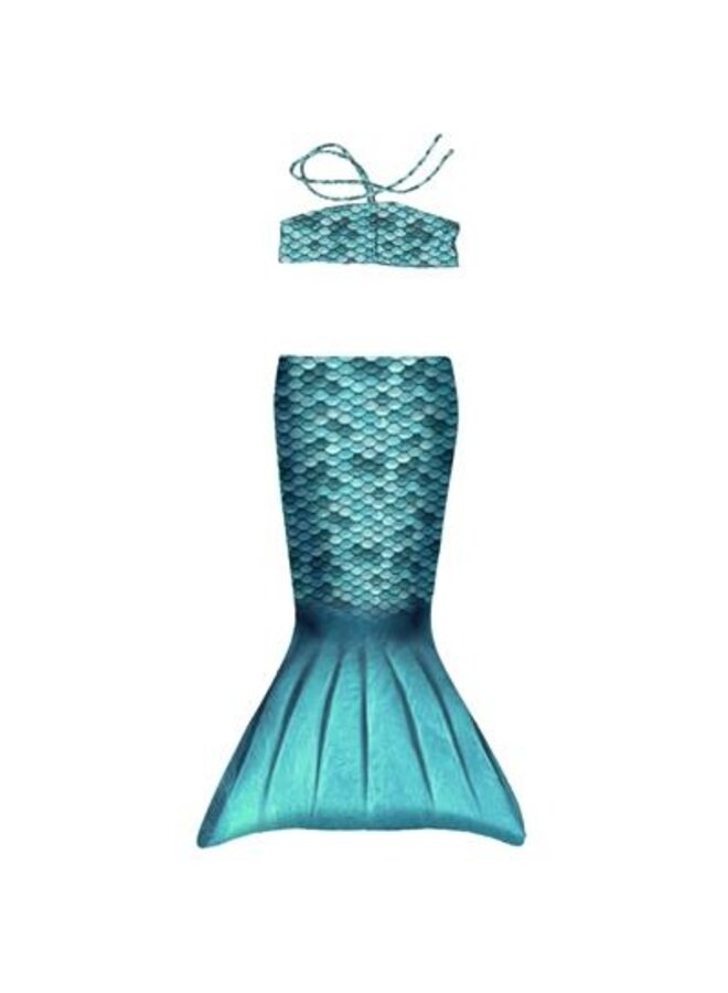 2-delige zeemeermin set - Turquoise (staart en top)