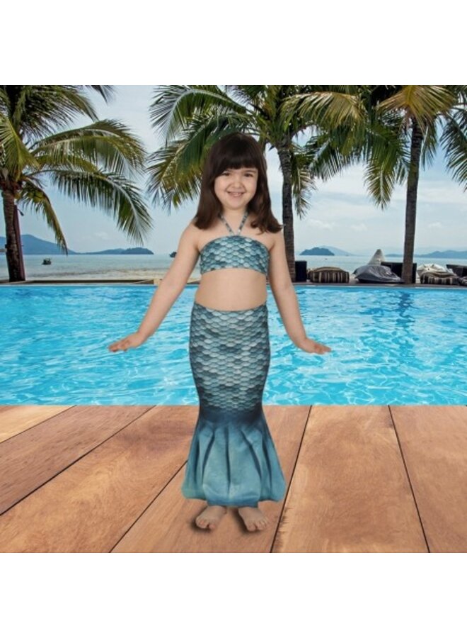 Kuaki Mermaids - 2-delige zeemeermin set - Turquoise (staart en top)