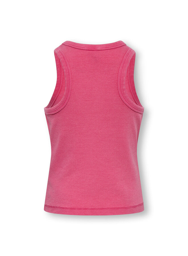 Kids Only - Jilly emb washed tank top - Magenta smiley