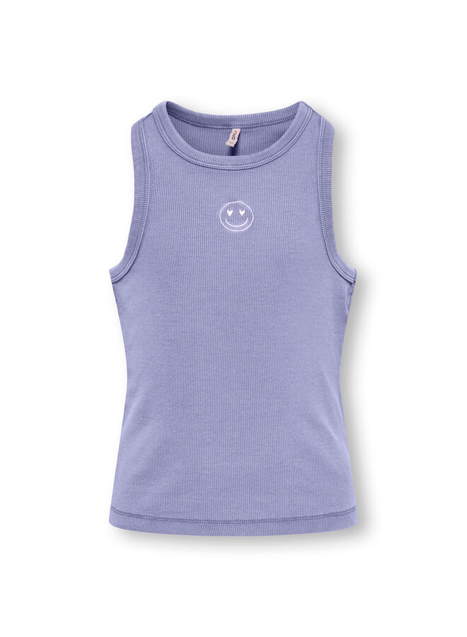Kids Only - Jilly emb washed tank top - Sweet lavender smiley