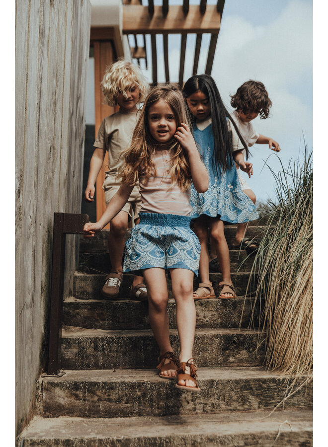 Baje Studio - Ize chambray shorts - Blue denim