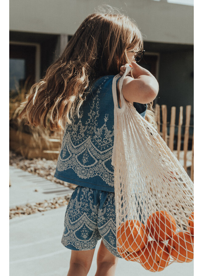 Baje Studio - Maia chambray top - Blue denim
