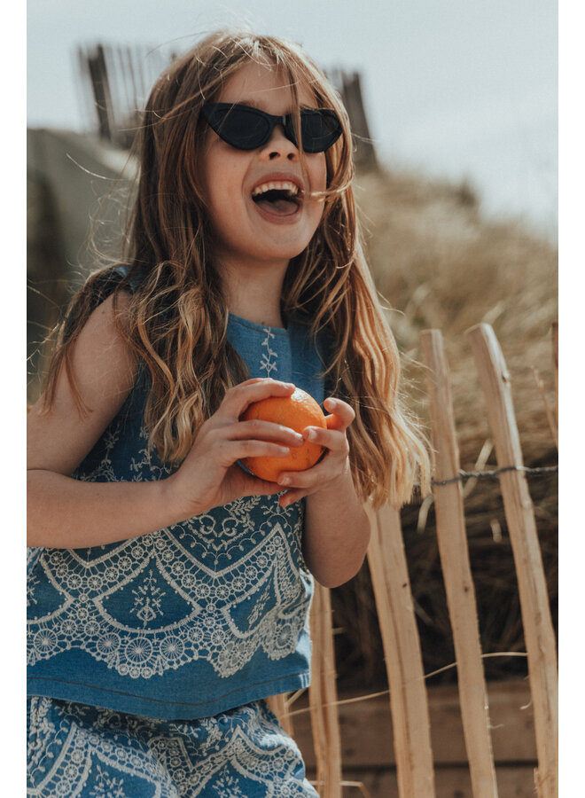 Baje Studio - Maia chambray top - Blue denim