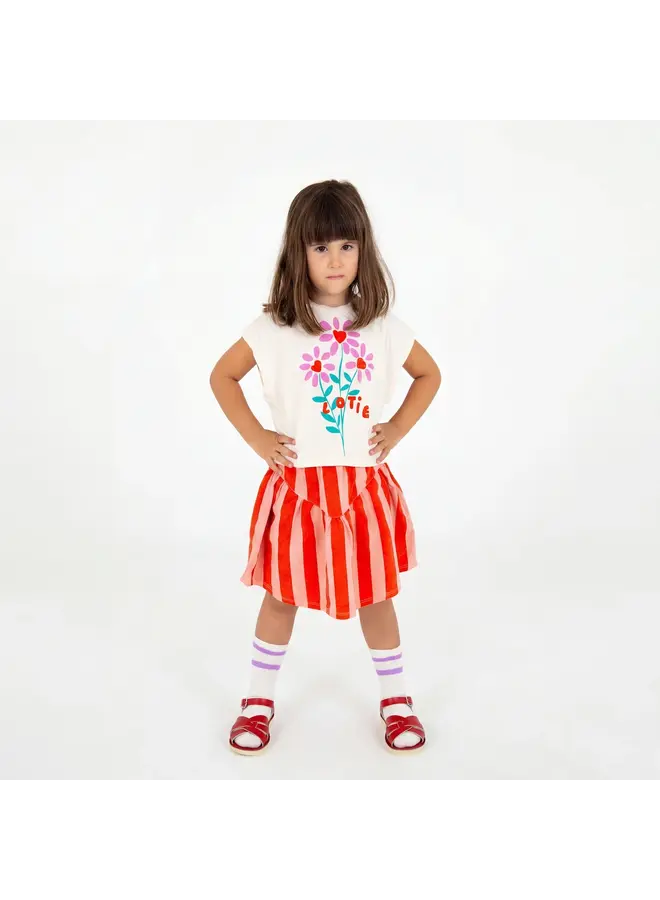 Lötiekids - Crop top flowers - Off white