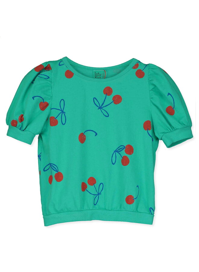 Lötiekids - Bloused tee cherries allover - Green