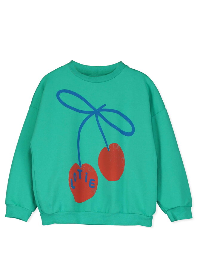 Sweatshirt lotie cherries - Green