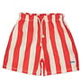 Lötiekids - Twill bermuda pockets lotie embroidery - Red stripes/Offwhite