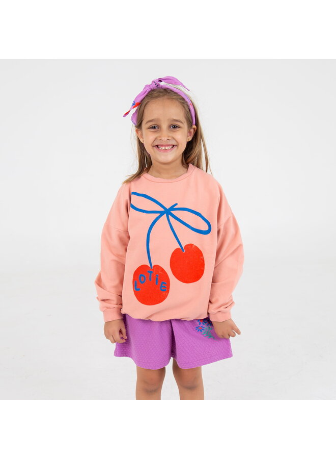 Lötiekids - Sweatshirt lotie cherries - Clay pink