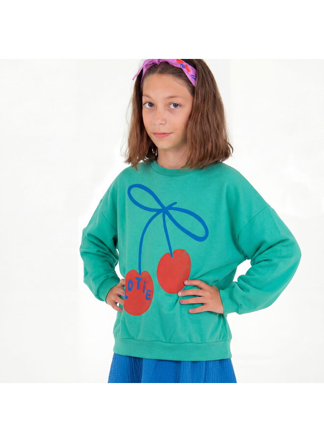 Lötiekids - Sweatshirt lotie cherries - Green