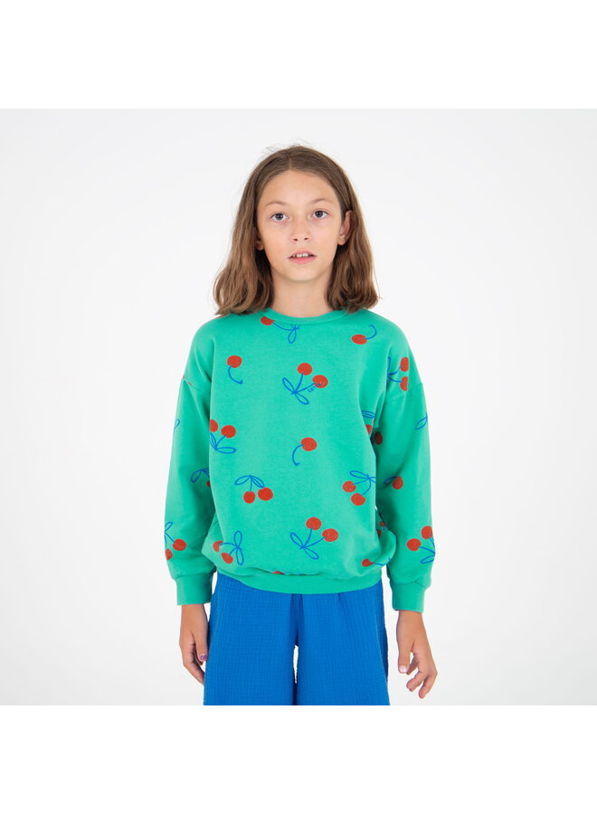 Lötiekids - Sweatshirt cherries allover - Green