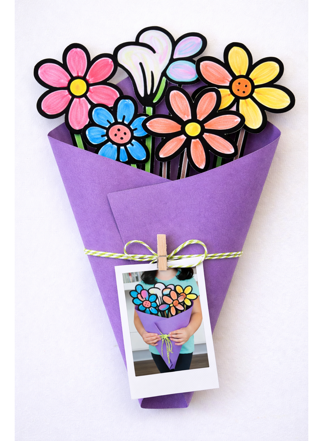 Moederdag boeket maken - Happy Kids day 1 mei