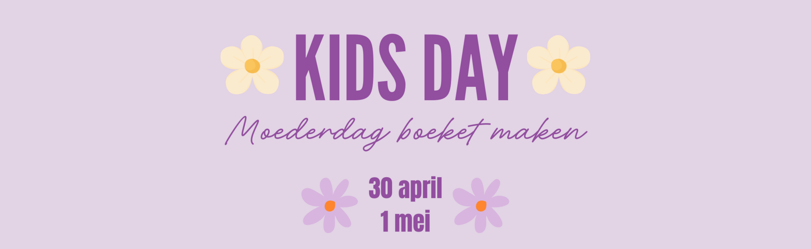 Kids day 30 april & 1 mei: Moederdag boeket maken