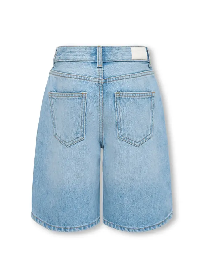Kids Only - Sonny highwaist wide rhinstone shorts - Medium blue denim