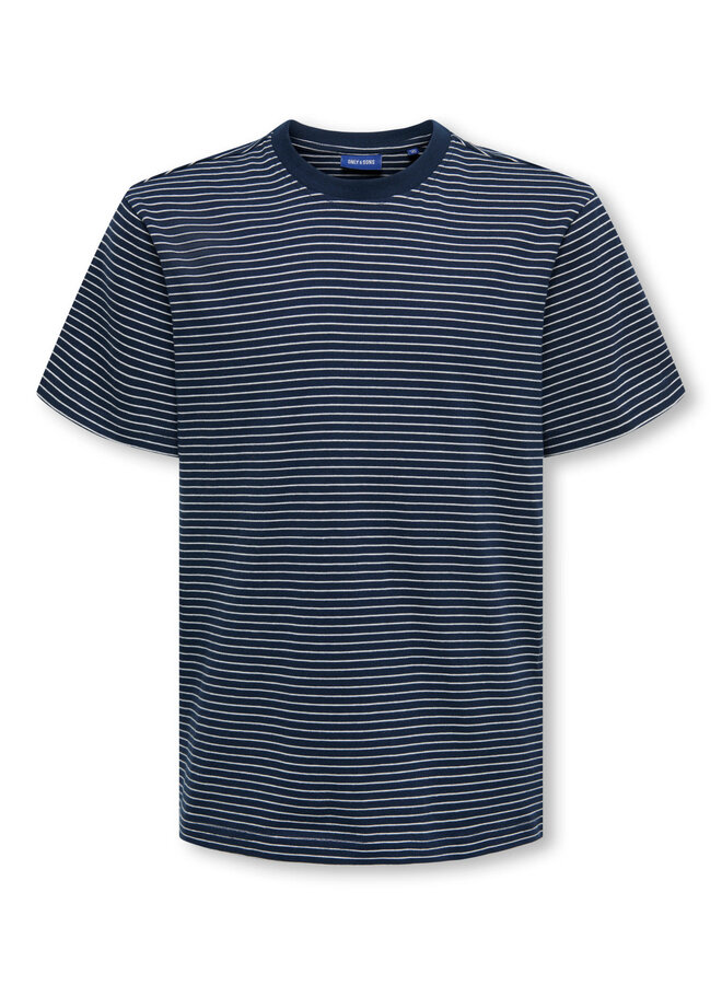 ONLY & SONS Junior - Fred life reg stripe tee - Navy blazer