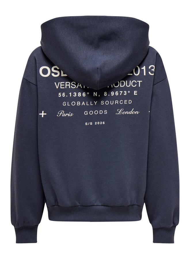 ONLY & SONS Junior - Rikado rlx hoodie - Blue nights OSDK