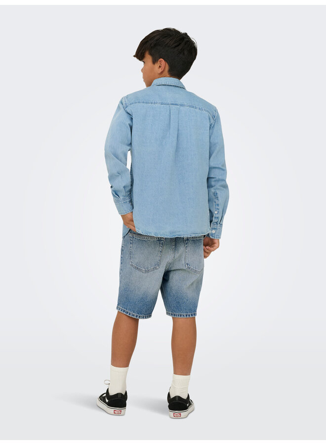 ONLY & SONS Junior - Orson regular dnm shirt - Light blue denim