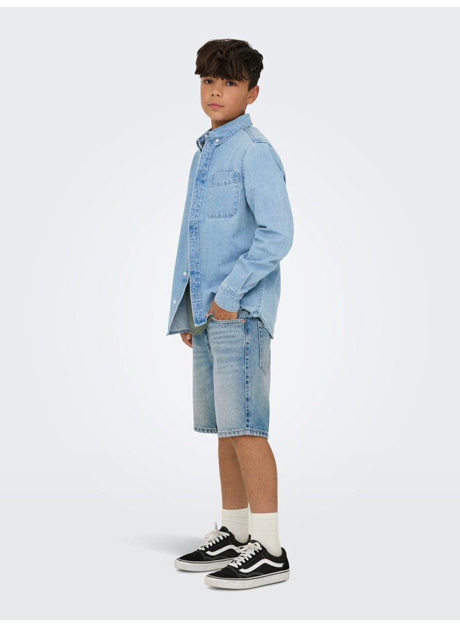 ONLY & SONS Junior - Orson regular dnm shirt - Light blue denim