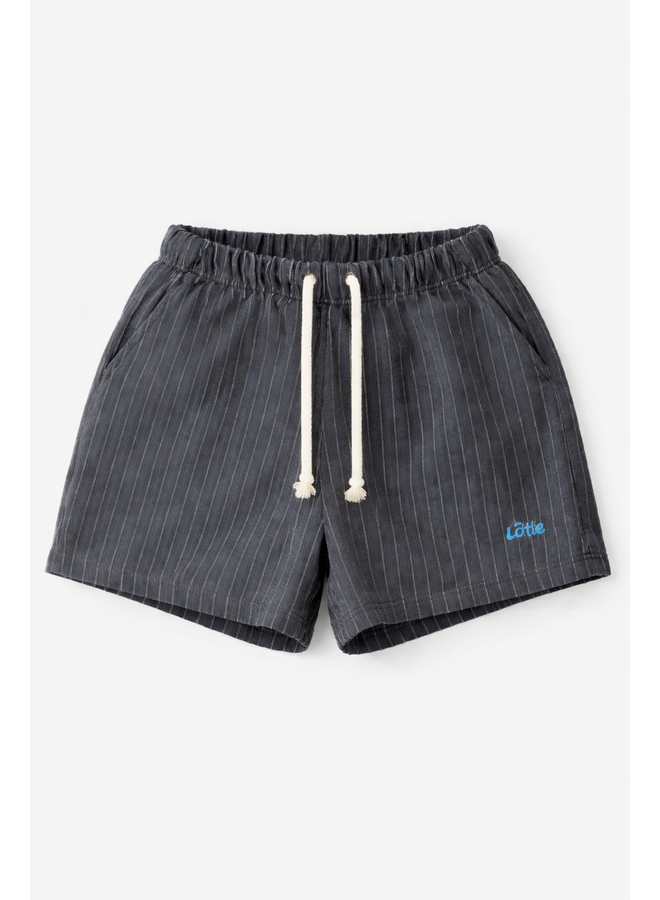 Bermuda pockets lotie embroidery - Vintage black