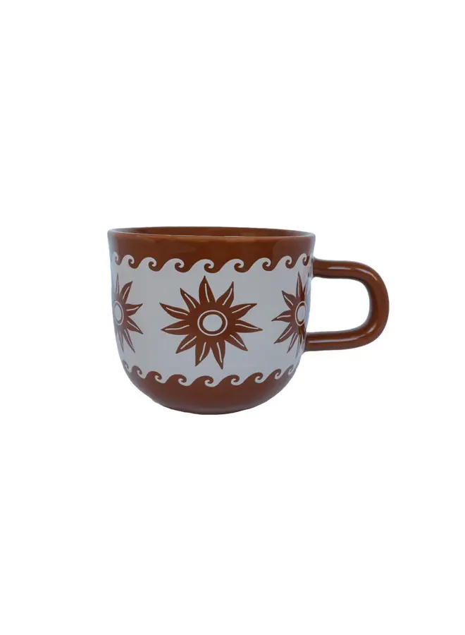 All the Luck in the World - Mug stars and waves - Brown