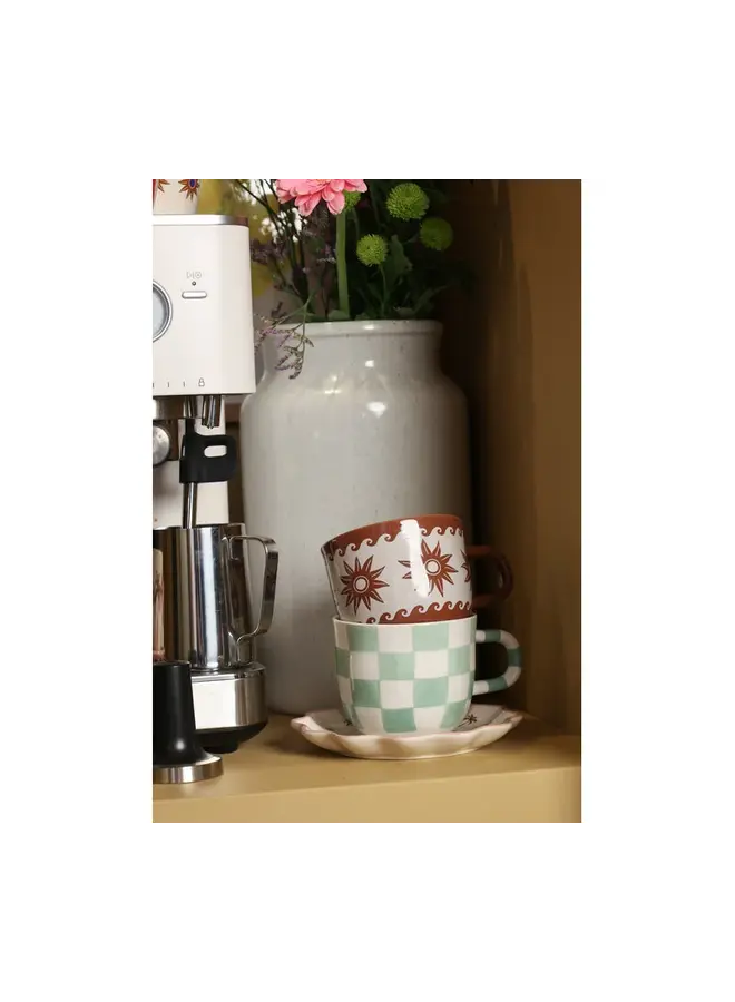 All the Luck in the World - Mug stars and waves - Brown