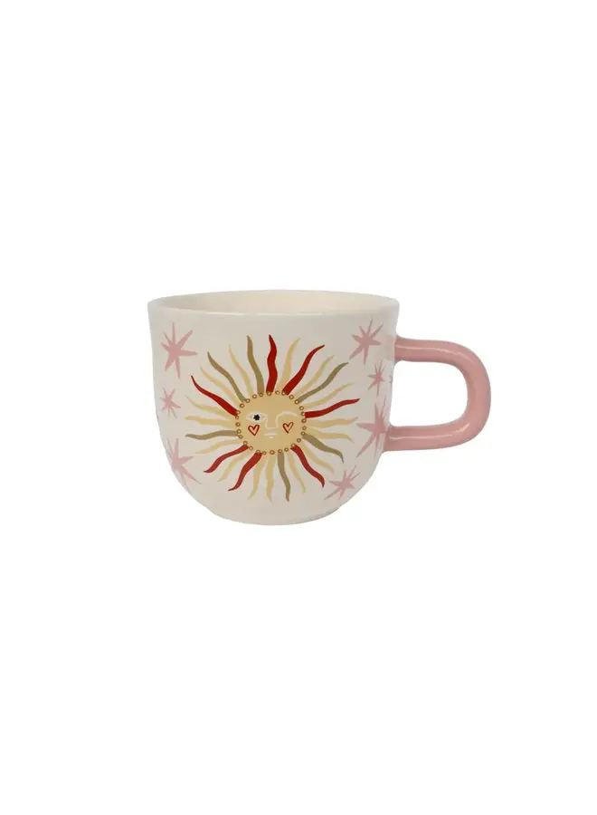 Mug sun with pink stars