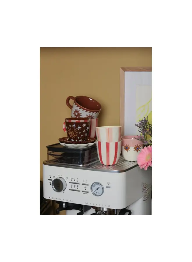 All the Luck in the World - Cup brown with sun and stars