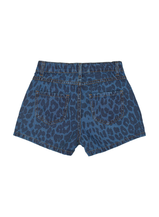 The New - Prima regular fit denim shorts - Medium blue denim AOP