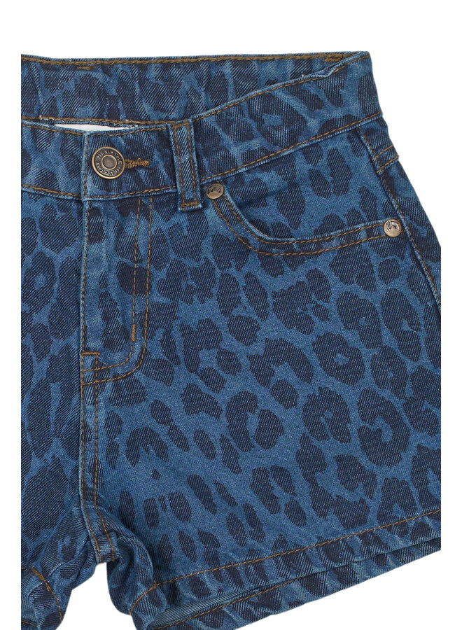 The New - Prima regular fit denim shorts - Medium blue denim AOP