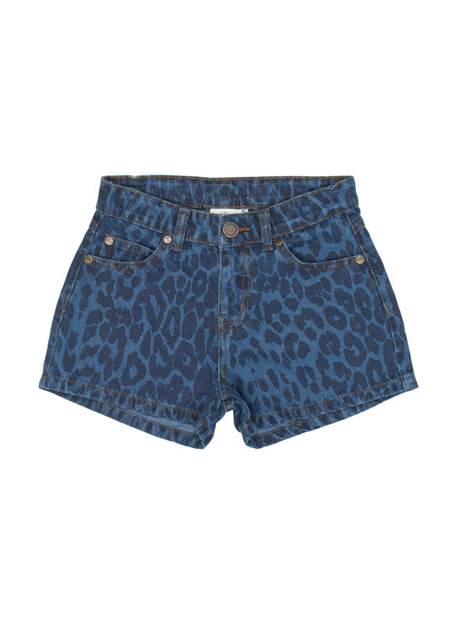 The New - Prima regular fit denim shorts - Medium blue denim AOP