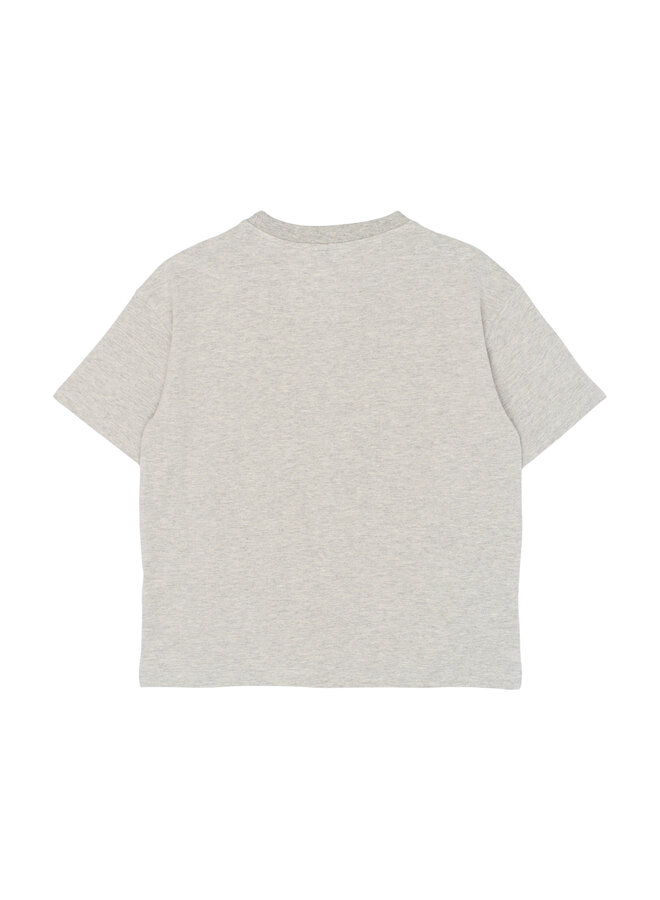 The New - Teddy oversized tee - Light grey melange