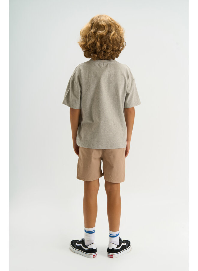 The New - Teddy oversized tee - Light grey melange