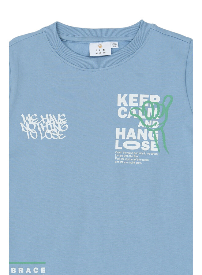 The New - Titus oversized sweat tee - Forever blue