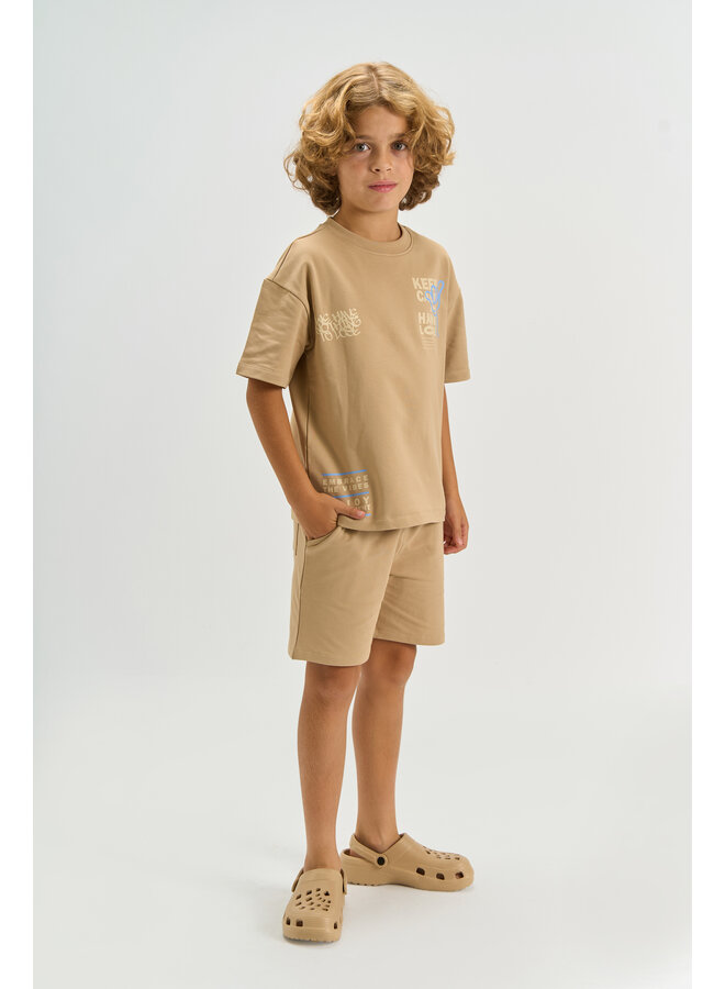 The New - Titus oversized sweat tee - Humus