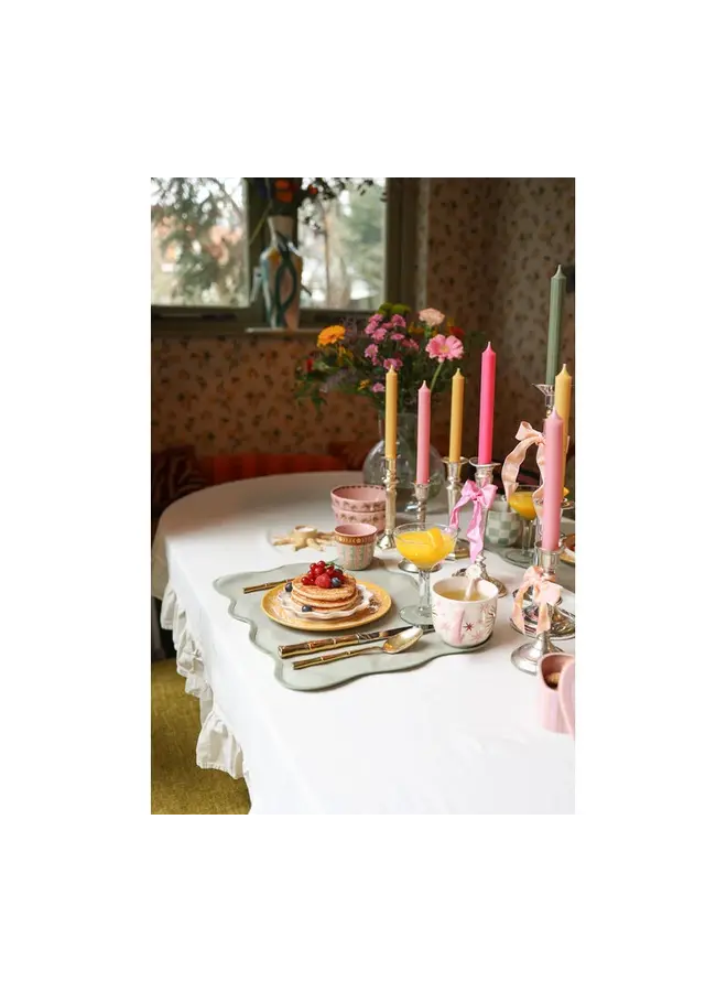 All the Luck in the World - Plate yellow leaf with blue star