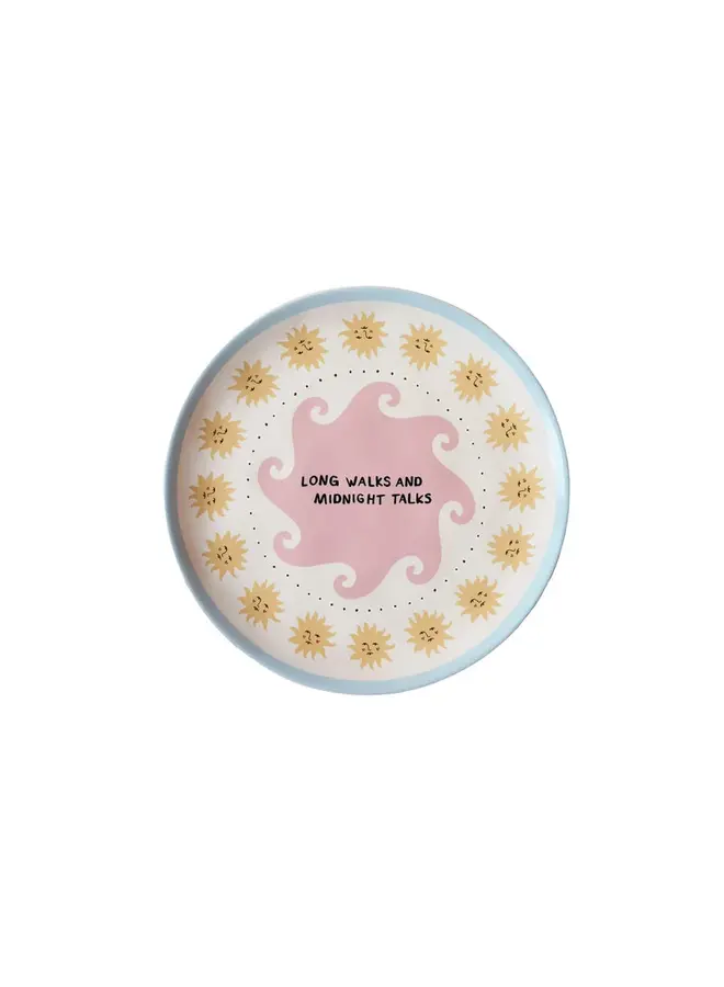 Plate "Long walks and midnight talks"