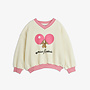Mini Rodini - Table tennis sp striped rib sweatshirt - White