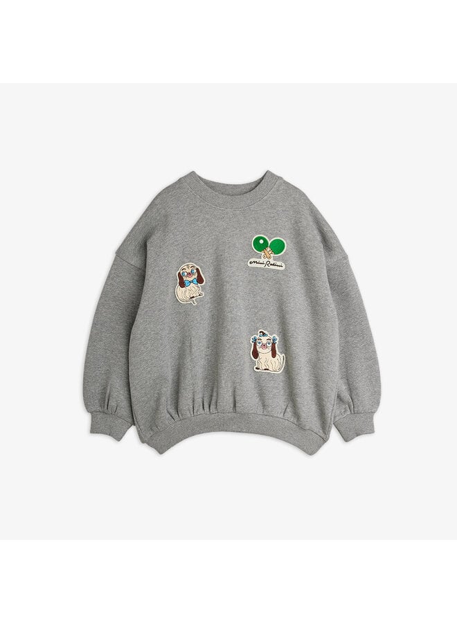Minibabies patches sweatshirt - Grey melange